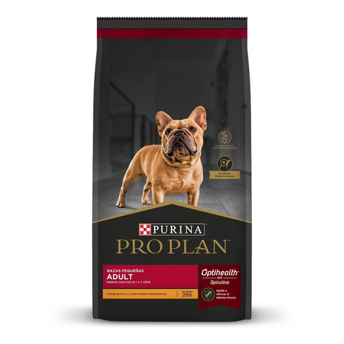 Pro Plan Optihealth alimento para perro adulto small raza pequeña sabor pollo y arroz en bolsa de 7.5 Kg