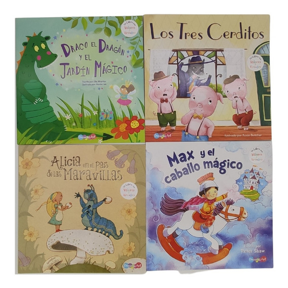 Set 4 Libros Infantiles Cuentos Con Valores Dreams Art