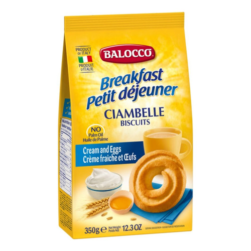 Ciambelle Galletas Con Crema Y Huevos Frescos Balocco 350g