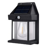 Farol Solar Exterior Lámpara Para Jardín Entrada Aplique