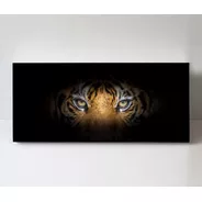 Cuadro Decorativo Canvas Mirada De Tigre 90x30