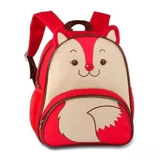 Mochila Infantil Feminina Pets Bichinhos Zoo Animais Escolar Cor Raposinha