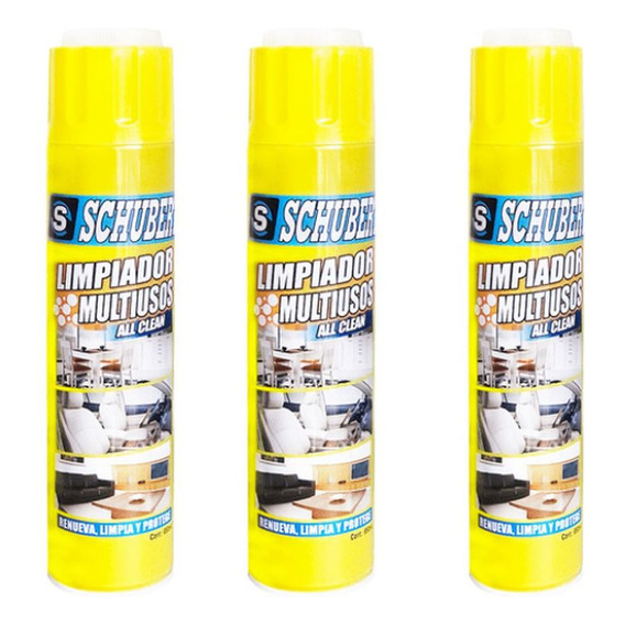 3 Spray Limpiador Multiuso Super Efectivo Espuma 650ml 