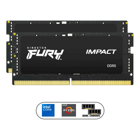 Memoria Ram Kingston Fury Impact Ddr5 16gb 5600mhz Sodimm