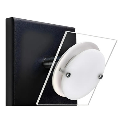 Aplique 1 Luz Led Sun Negro Diseño Moderno Luz Desing Negro Neutro Neutro