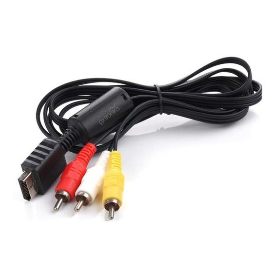 Cable Para Play 2 Audio Video Av Rca A Tv Con Filtro 1.8 Mts