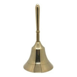 Campana De Bronce Sineta Mango De Madera