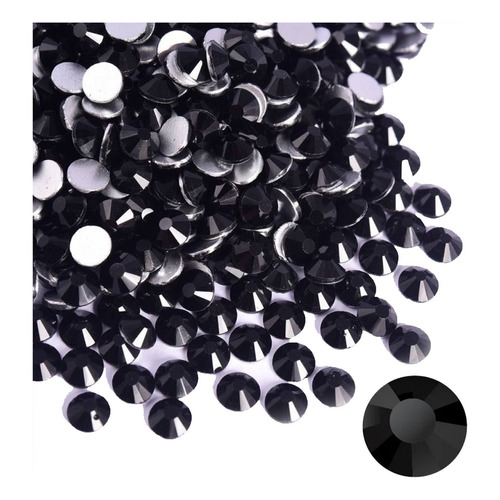 1440 Piezas Ss20 Cristales Decorativos Piedras Para Uñas Color Negro