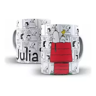 25 Caneca De Porcelana Snoopy Personalizada Com Nome