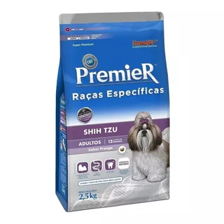 Alimento Premier Super Premium Raças Específicas Shih Tzu Para Cão Adulto De Raça Pequena Sabor Frango Em Sacola De 2.5kg