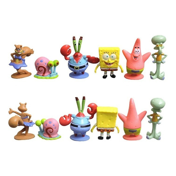 Muñecos Bob Esponja Y Sus Amigos Set X6 Figuras