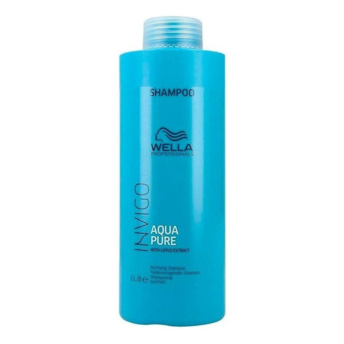 Shampoo Wella Professionals Aqua Purê Invigo en botella de 1000mL por 1 unidad