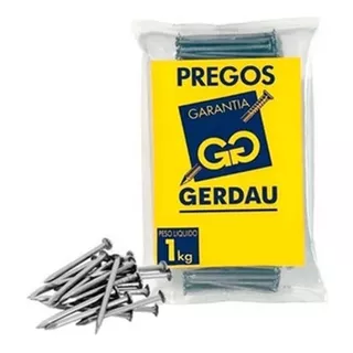 Kit C/ 3kg Prego Com Cabeça Gerdau 17x21