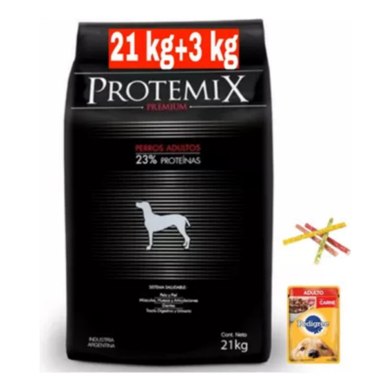 Protemix Premium 21kg + 3kg Gratis + Snack + Envío!!!