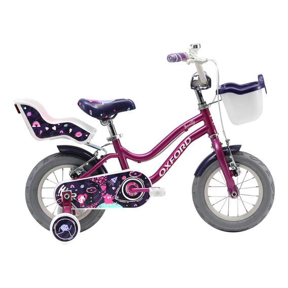 Bicicleta Infantil Oxford Beauty Aro 12 Rosado Color Morado Tamaño del cuadro Tamaño Único