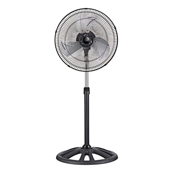 Ventilador Z-fan Mytek Zf-3389 18 Pulgadas De Pie 3 Aspas Metal Negro Plateado 110v