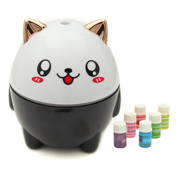 Mini Difusor Gato Aromaterapia Humidificador Aroma Incluido