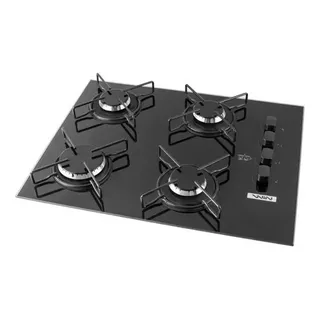 Cooktop Win 4 Bocas De Embutir Preto Acend. Automático Biv. 110v/220v