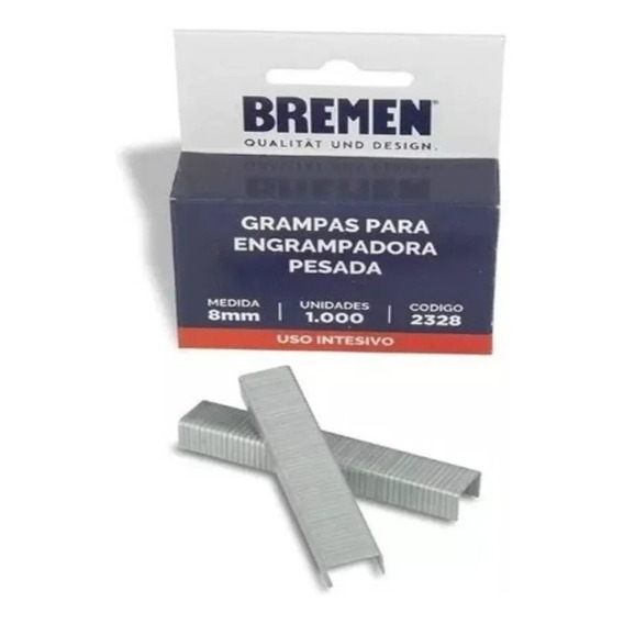 Grampas Para Engrampadora Manual Pesada Bremen 2328 8mm