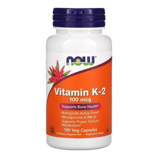Vitamina K2 100mcg Veg Capsules Now Foods