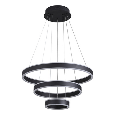 Colgante Bi Led Triple 60/40/20cm Negro L97150 150w Mks