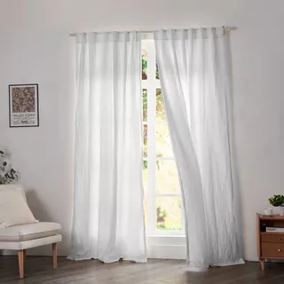 Cortinas Gasa 100% Algodon Arrugadita 300 X 300 Super Largas