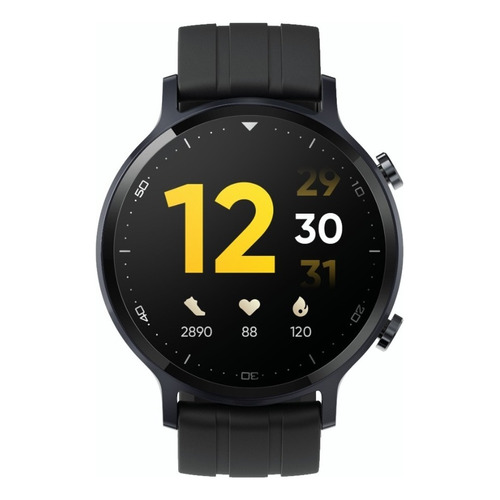 Smartwatch Realme Watch S 1.3" caja de  aleación de aluminio black, malla  black de  silicona y bisel  black RMA207