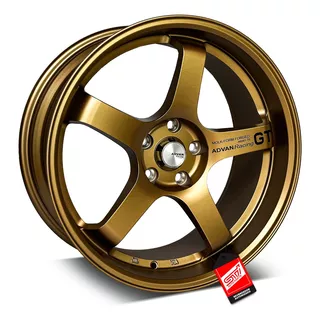 Jogo Roda Advan Gt Aro 18x8.5 5x108 Et35 Bronze Fosco