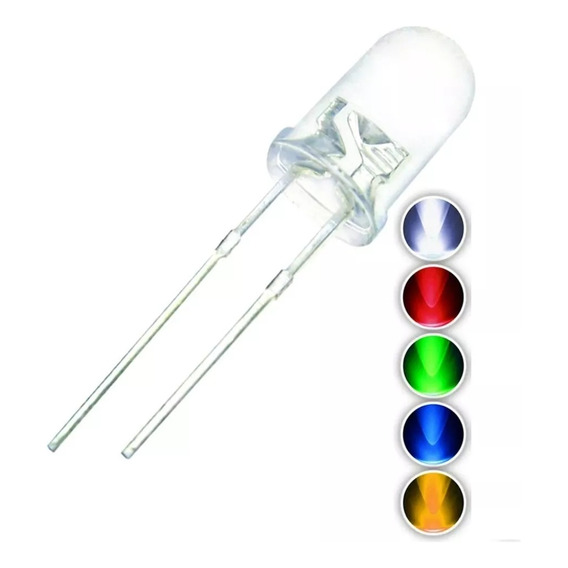 200 Led Ultrabrillantes 5mm Rojo, Ambar, Azul, Verde, Blanco