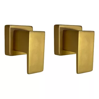 2 Acabamento Quadrado Gold Dourado Registro Deca Metal
