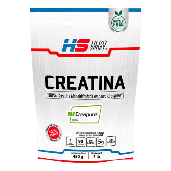 Hero Sport Creatina Monohidratada Creapure 450g. 100% Pura