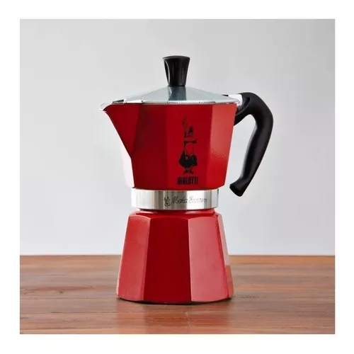 Cafetera Moka Express 3 Tazas Roja Bialetti