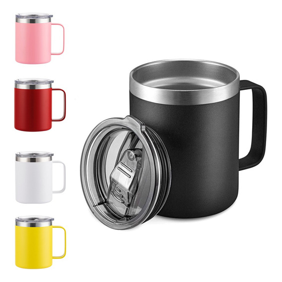 Aza Para Cafe De Acero Inoxidable 14oz,coloresvariados Tazas