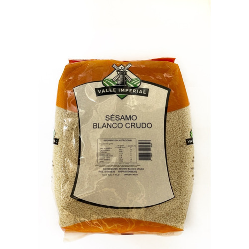 Sesamo Blanco Crudo 1 Kg - Valle Imperial