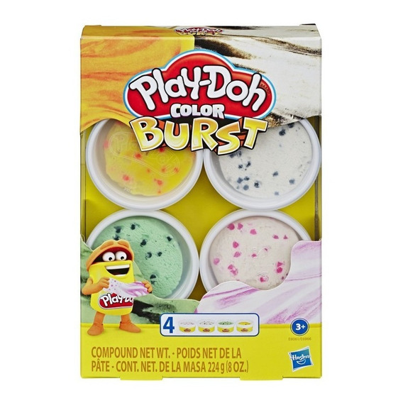 Play-doh Color Burst Ice Cream 4pack - Color Multicolor