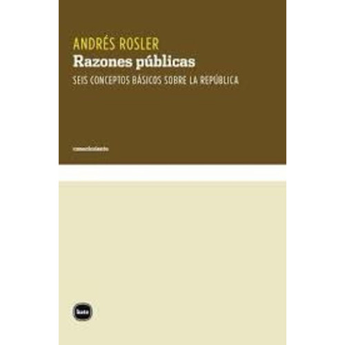 Razones Públicas. Seis Conceptos Básicos Sobre La República