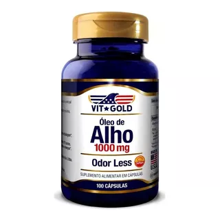 Leo De Alho 1000 Mg Odor Less Vitgold 100 Cápsulas