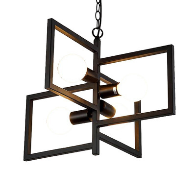 Lampara Colgante Otis Moderno 4 Luces E27 Metal Deco Lk