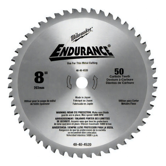 Disco De Sierra Para Cortar Metal Milwaukee 8 50d. 48404520