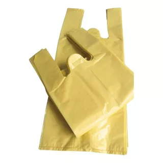 Sacola Para Supermercado 30x40 - 5 Kg Plástico Amarela Cor Amarelo Liso