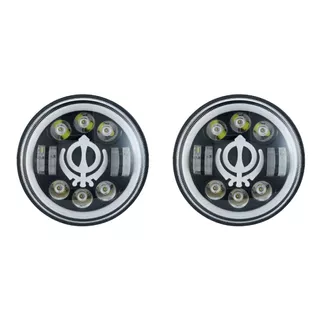 Par Faro Led 7 Pulgadas Redondo Pirata Jeep Wrangler Hummer