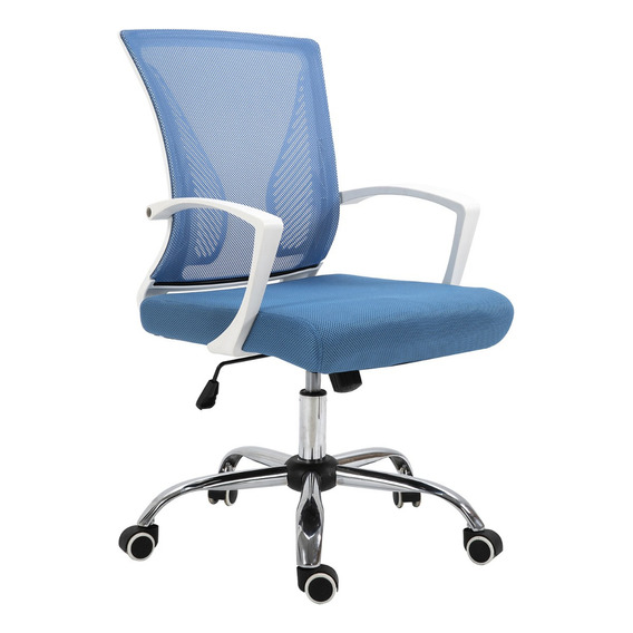 Silla De Oficina Top Living Ergonómica Semi Reclinable Azul