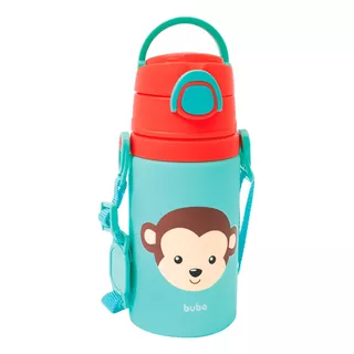 Garrafinha De Aluminio Animal Fun Macaco Bpa Free 400ml Buba