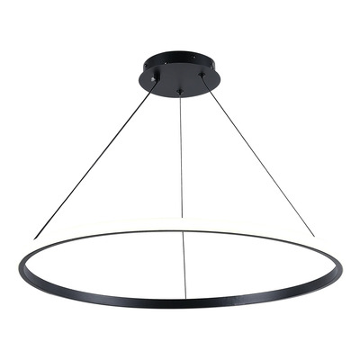 Lampara Colgante Aro Led Cct Diseño Negro Ldf41038-n  Negro