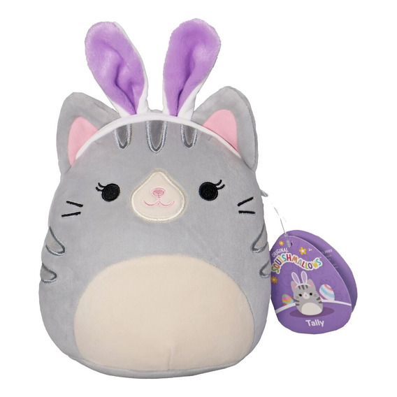 Peluche Squishmallows Tally Gato Orejas Conejo 19cm Original