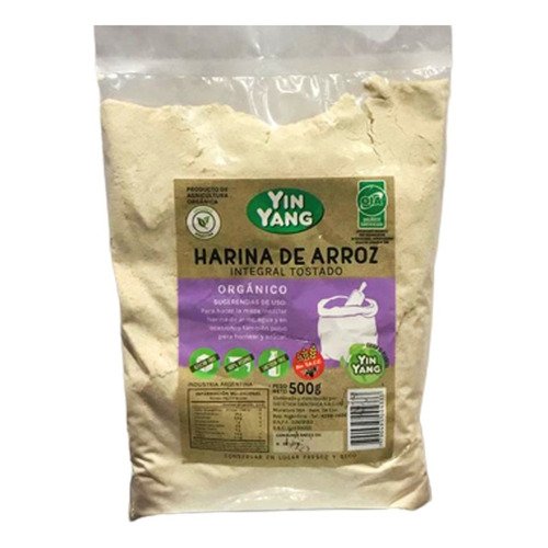 Harina organica integral Yin Yang Orgánico  de arroz sin TACC 500 g