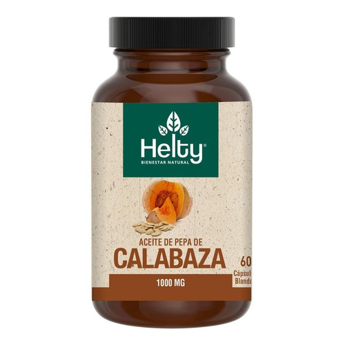 Helty / Pepa De Calabaza / 1000mg / 60 Cápsulas Sabor Sin sabor