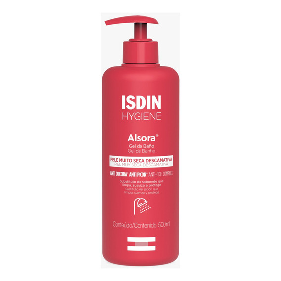 Gel Baño Isdin Alsora Corporal Piel Con Psoriasis 500 Ml