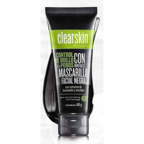 Clearskin Avon Mascarilla Facial Negra Control Brillo/poros Tipo de piel Grasa