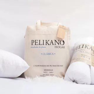 Combo Pelikano Clásica 2 Almohadas De Duvet 50x90 +2 Fundas